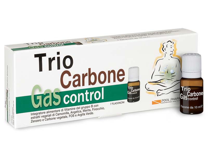 TRIOCARBONE GAS CONTROL 7 FLACONCINI 10 ML