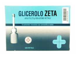 GLICEROLO ZETA SOLUZIONE RETTALE CON CAMOMILLA E MALVA 6 CONTENITORI MONODOSE