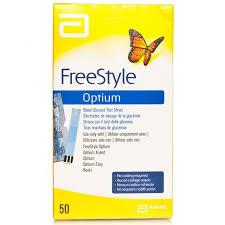 STRISCE MISURAZIONE GLICEMIA FREESTYLE OPTIUM TEST STRIPS 50PEZZI SENZA CALIBRAZIONE