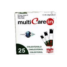 TEST COLESTEROLEMIA MULTICARE IN COLESTEROLO IN STRISCE CONASPIRAZIONE CAPILLARE 25 PEZZI